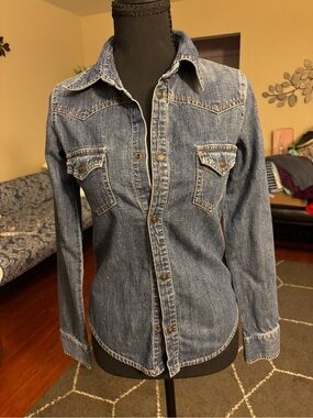 Earl Jeans Women's Blue Denim Button-Down Shirt - LAST CALL!!!